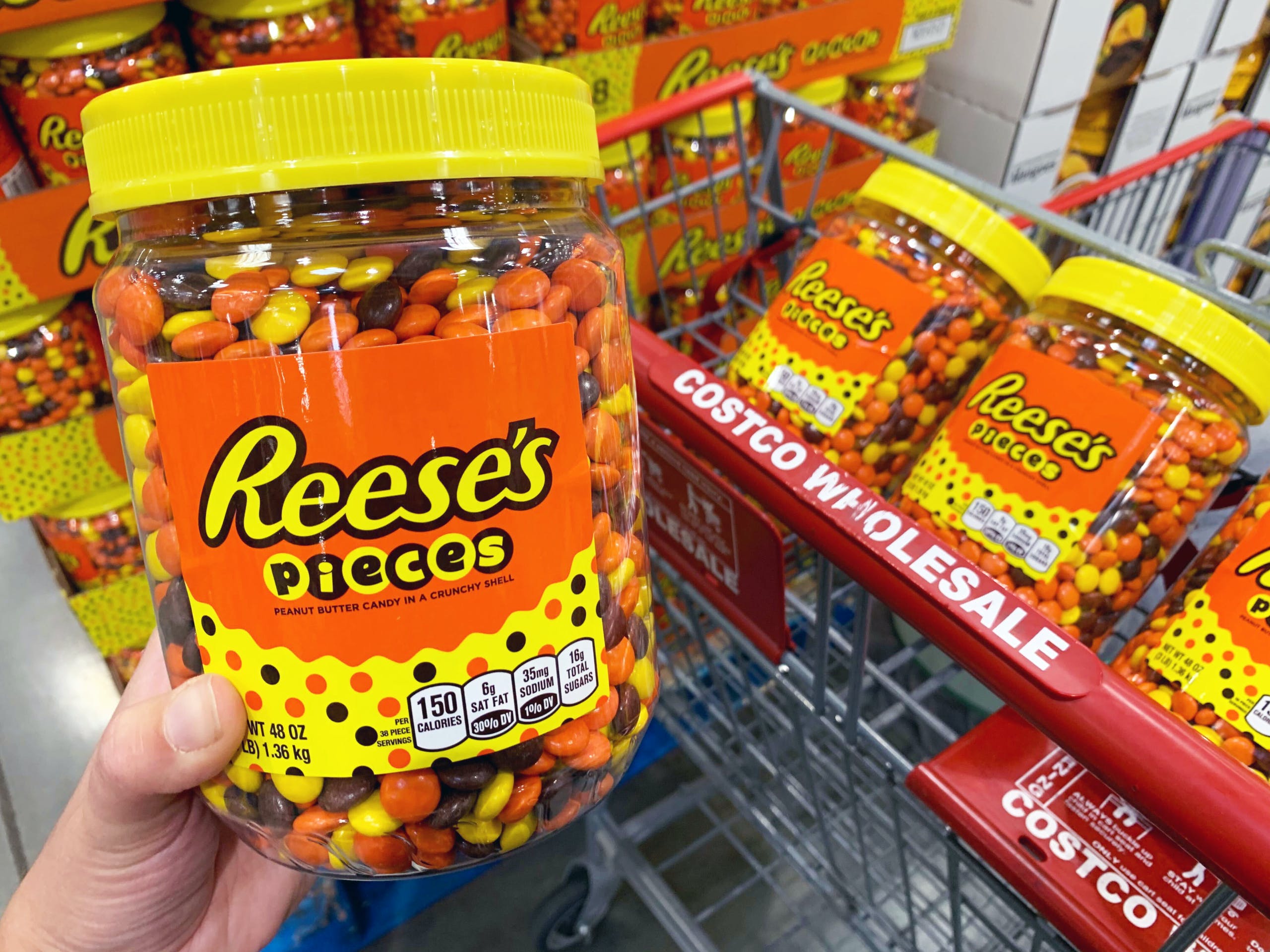 Costco Selling Three Pound Jar of Reese’s Pieces